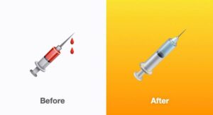 Apple iOS 14.5 Syringe emoji